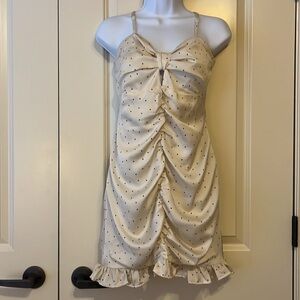 HYFVE White & Black Polka Dot Dress size Large